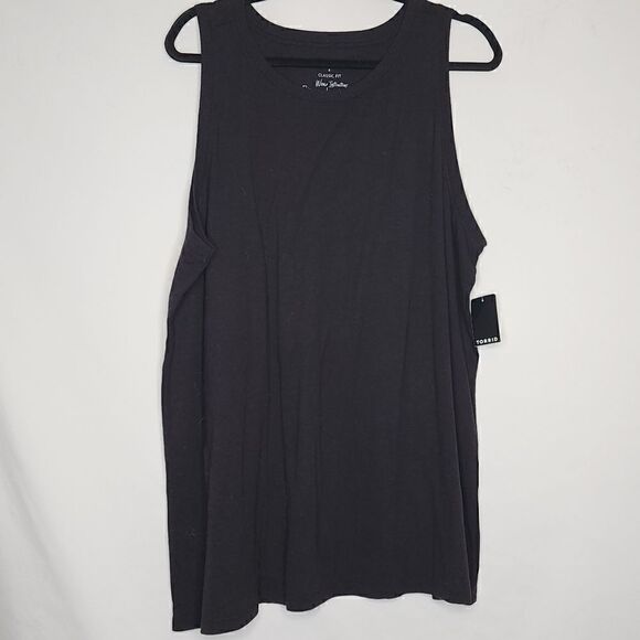4X 26W Torrid Black Classic Fit Tank Vintage Triblend Jersey Knit Layering Crew - Picture 2 of 7